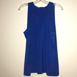 Ralph Lauren Racerback Set of 2 Blouses Blue and White LARGE NWOT